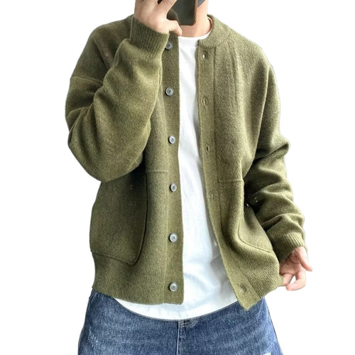 Men's Cardigan With Button-down Casual Style
