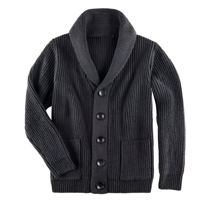 Men's Cardigan with Buttons for Cold Days