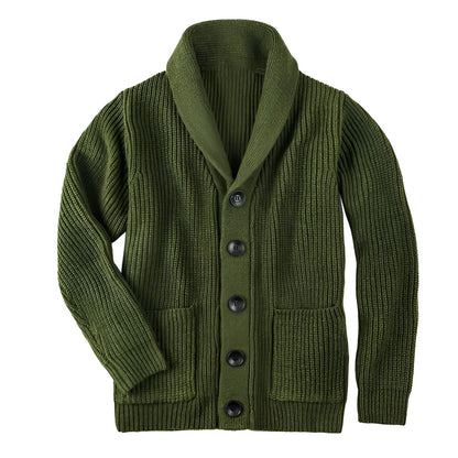 Men's Cardigan with Buttons for Cold Days