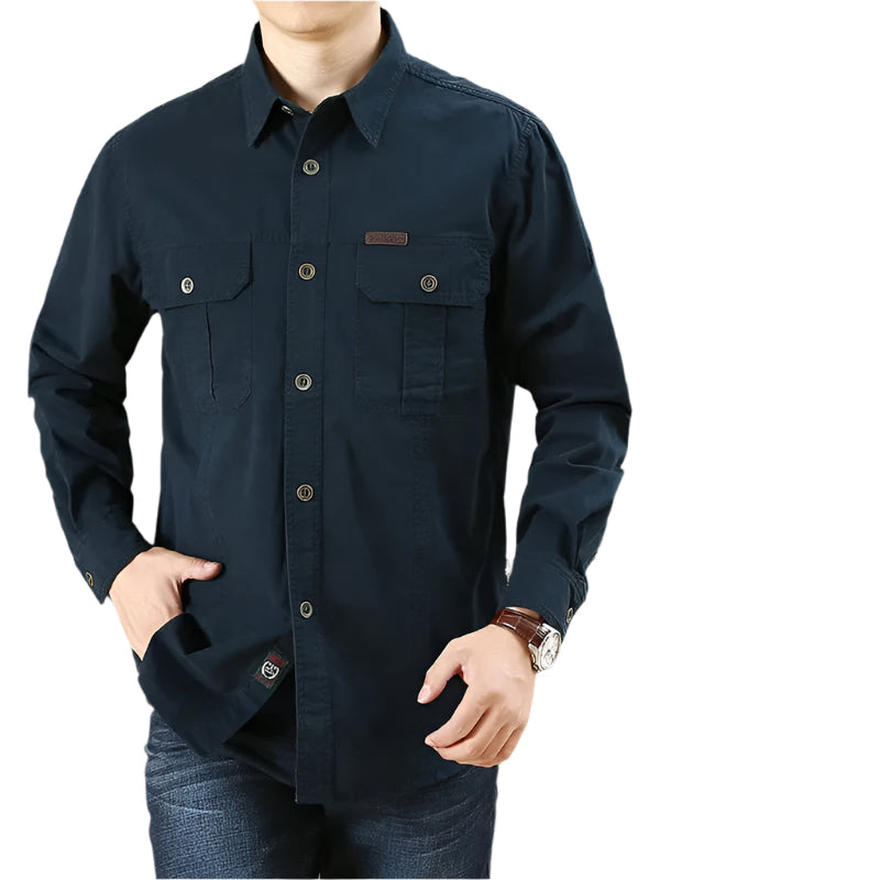 Men's Cargo Shirt Lightweight Cotton