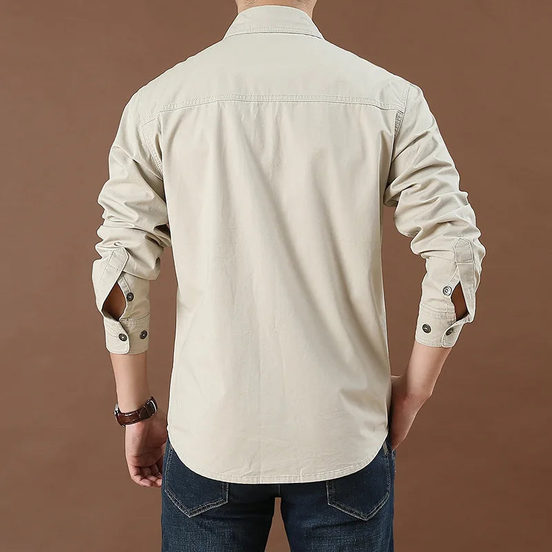 Men's Cargo Shirt Lightweight Cotton