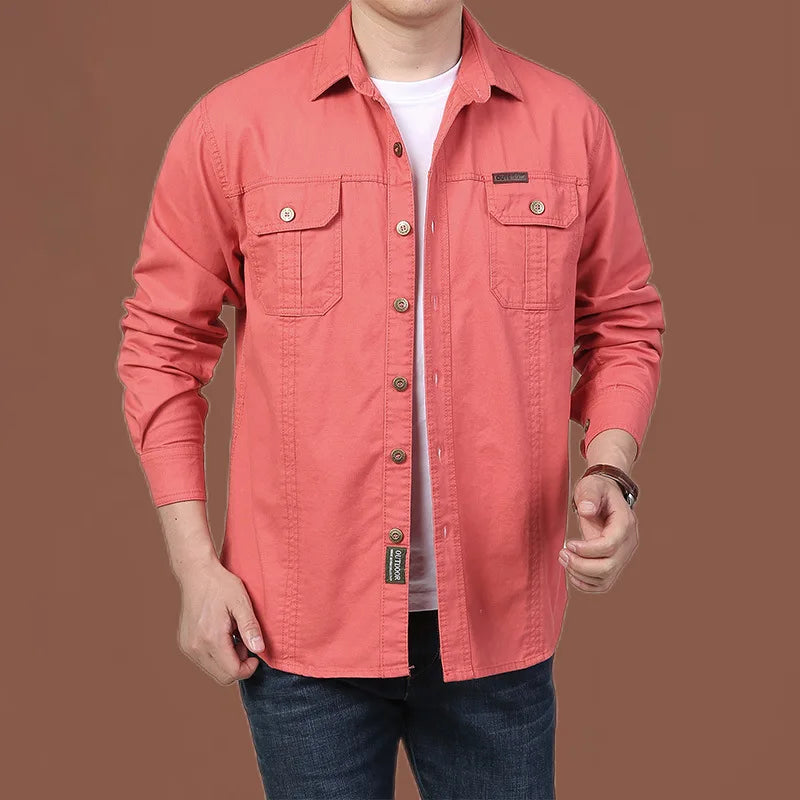 Men's Cargo Shirt Lightweight Cotton