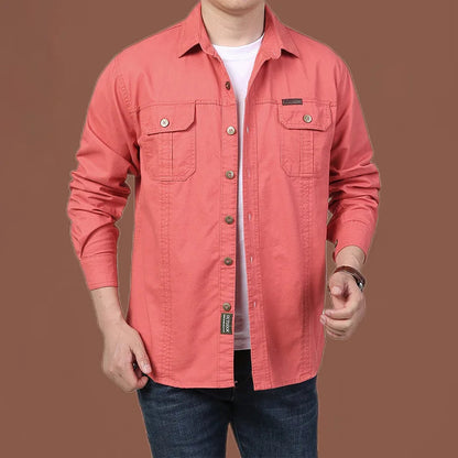 Men's Cargo Shirt Lightweight Cotton