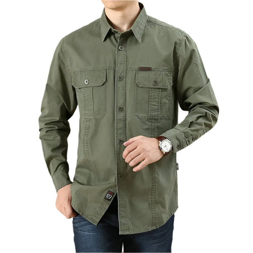 Men's Cargo Shirt Lightweight Cotton