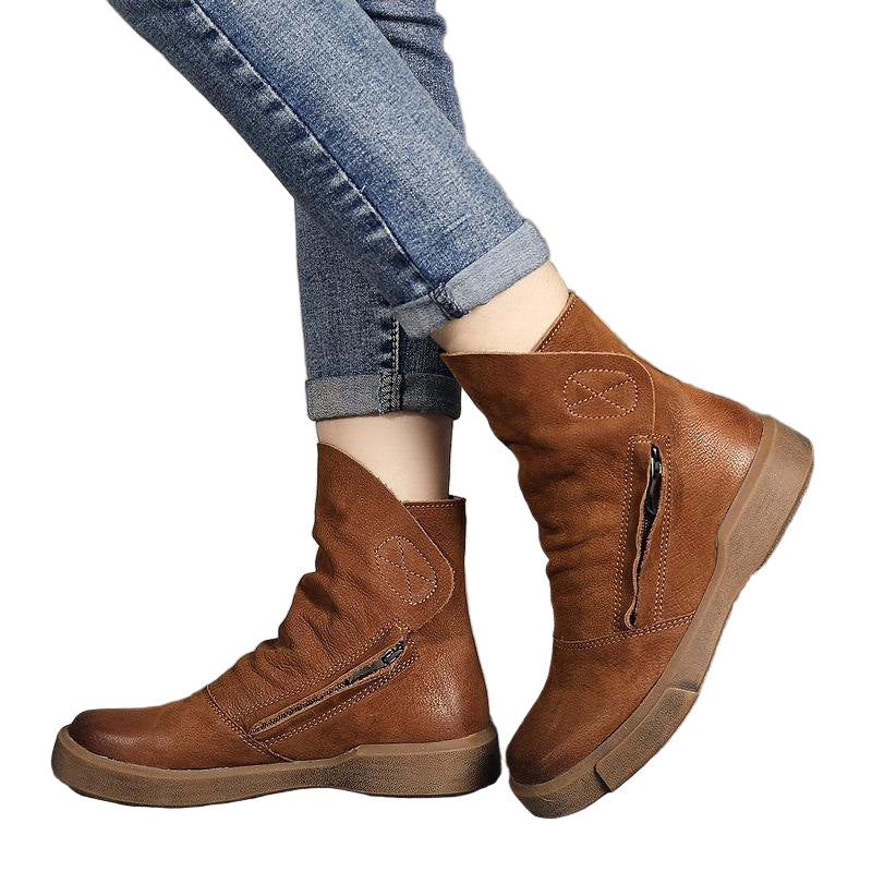 Men's Casual Boots with Zipper