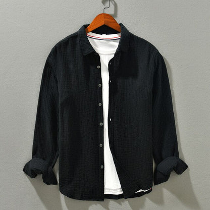Men's Casual Cotton Shirt Relaxed Fit Breathable Fabric
