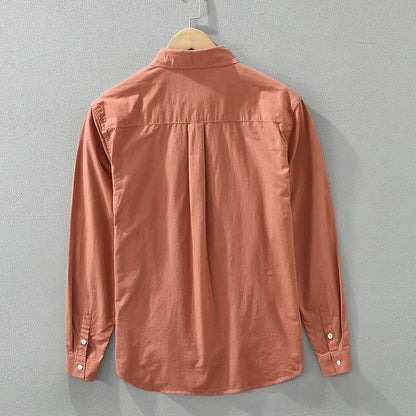 Men's Casual Cotton Shirt with Breast Pocket