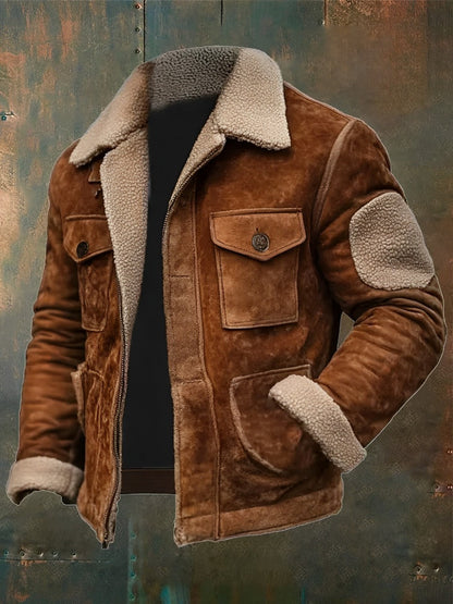 Men's Casual Jacket With Sherpa Lining