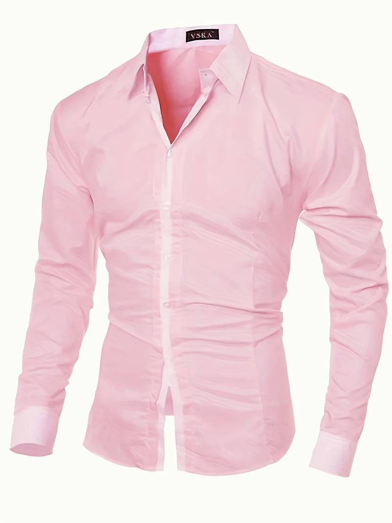Men's Casual Shirt Contrast Cotton