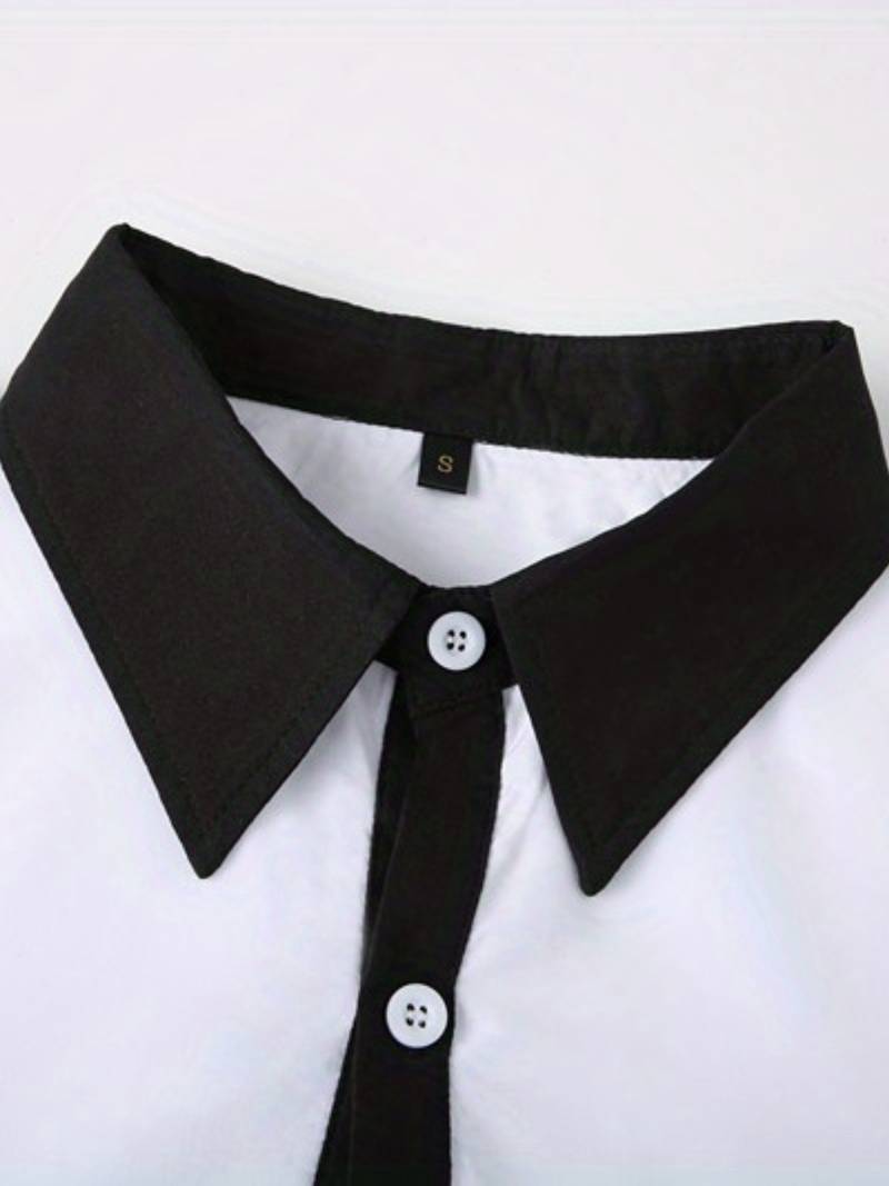Men's Casual Shirt Contrast Cotton