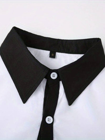 Men's Casual Shirt Contrast Cotton