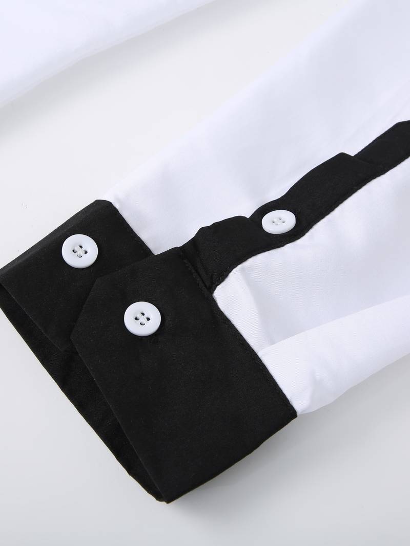 Men's Casual Shirt Contrast Cotton