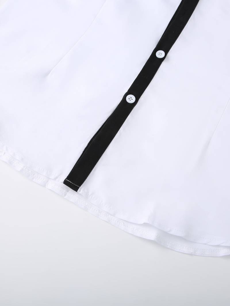 Men's Casual Shirt Contrast Cotton