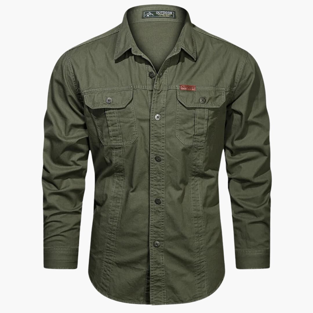 Men's Casual Shirt With Cargo Pockets