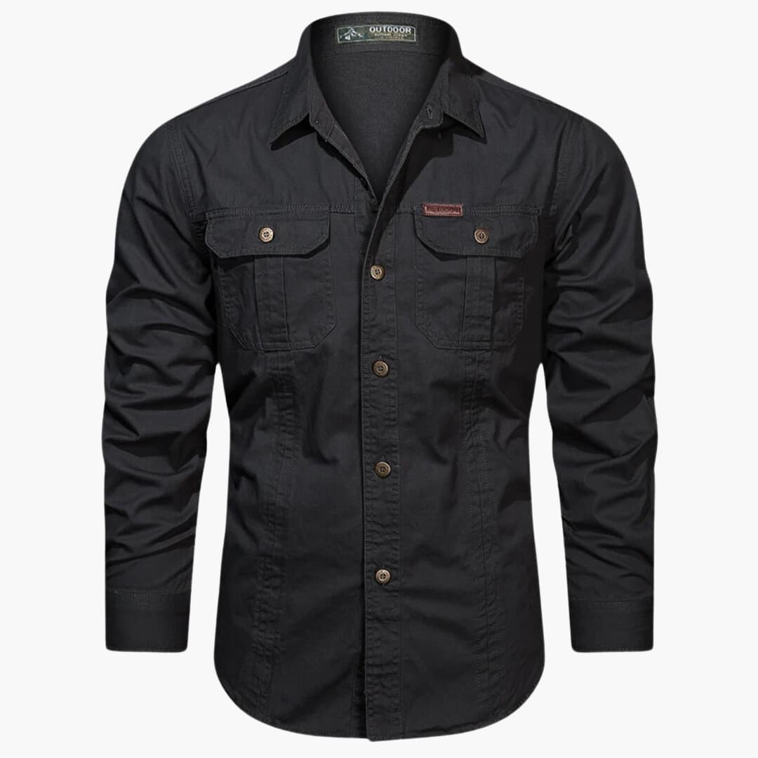 Men's Casual Shirt With Cargo Pockets