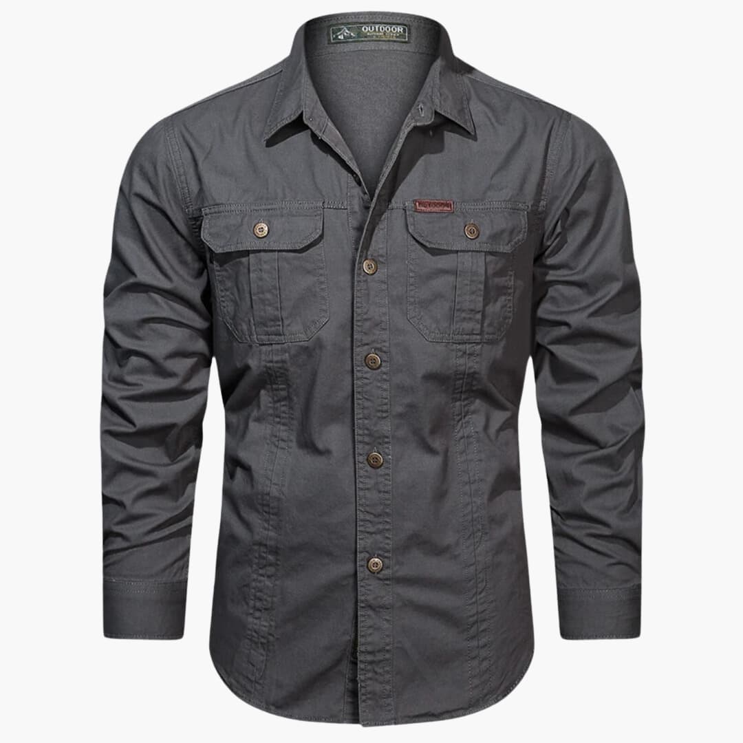 Men's Casual Shirt With Cargo Pockets