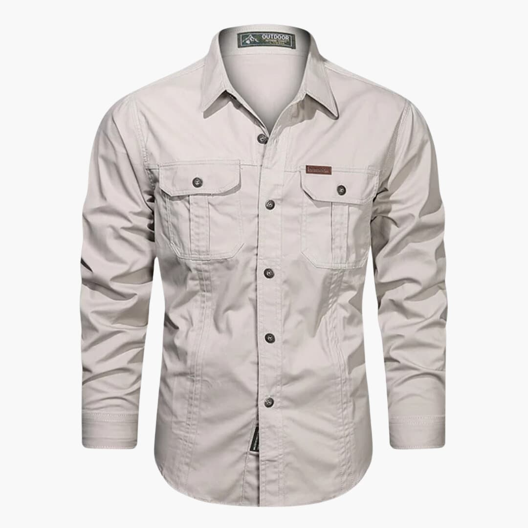Men's Casual Shirt With Cargo Pockets