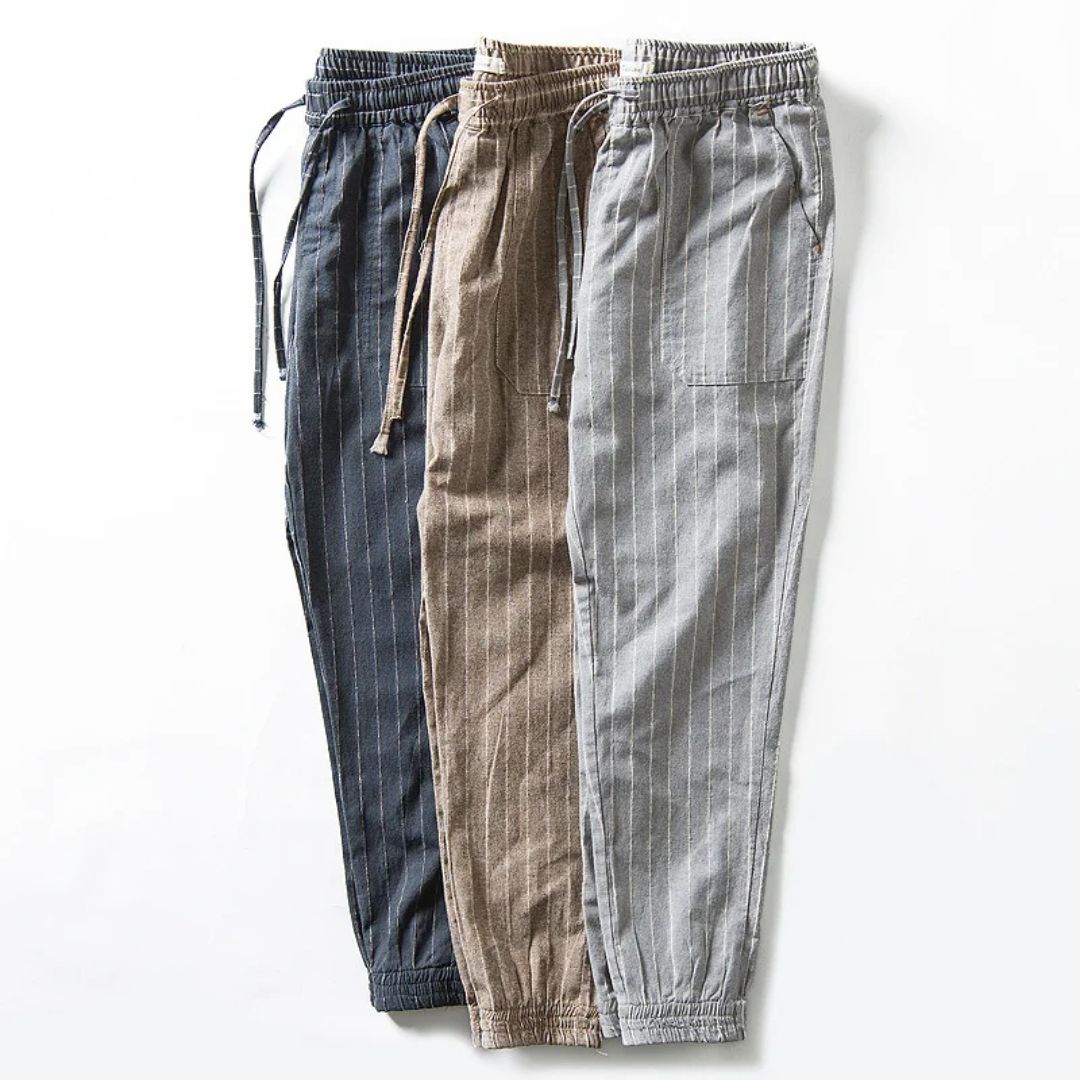 Men's Casual Style Trousers with Elastic Waistband