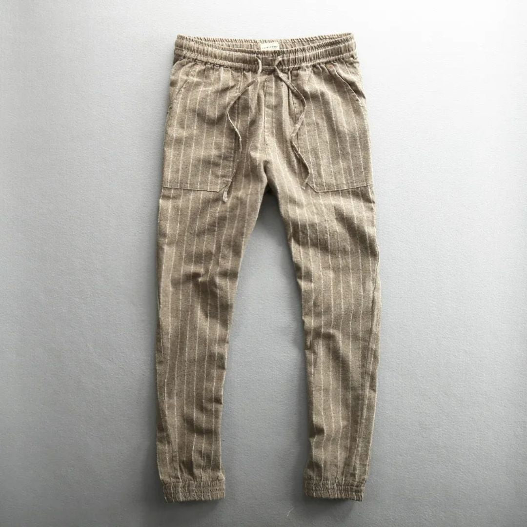 Men's Casual Style Trousers with Elastic Waistband