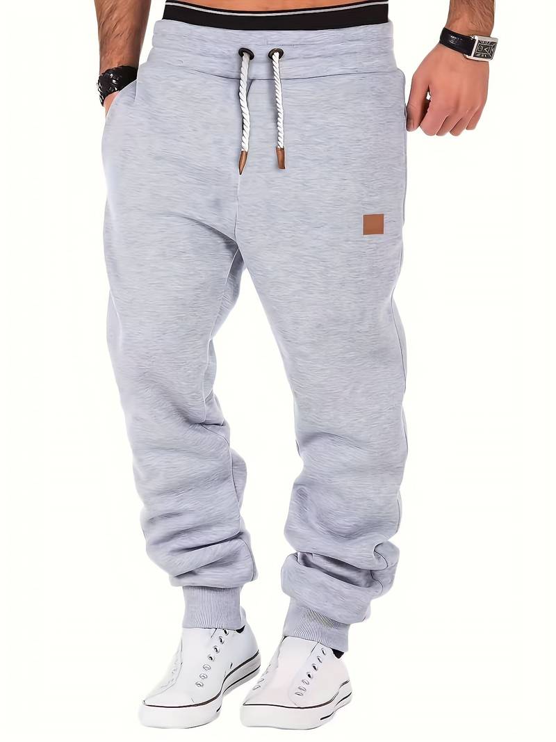 Men's Casual Trousers Loose Fit Cotton With Drawstring Drawstring