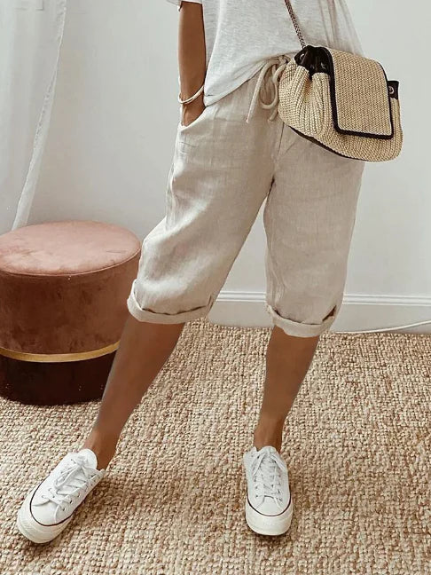 Men's Casual Trousers Loose Fit Cotton With Side Pockets