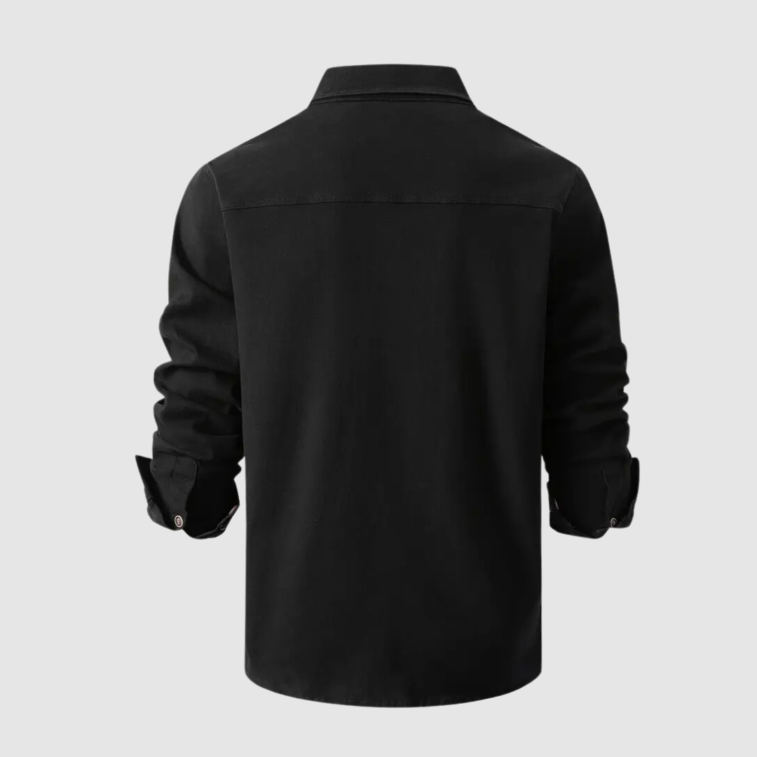 Men's Casual Worker Style Shirt with Two Breast Pockets