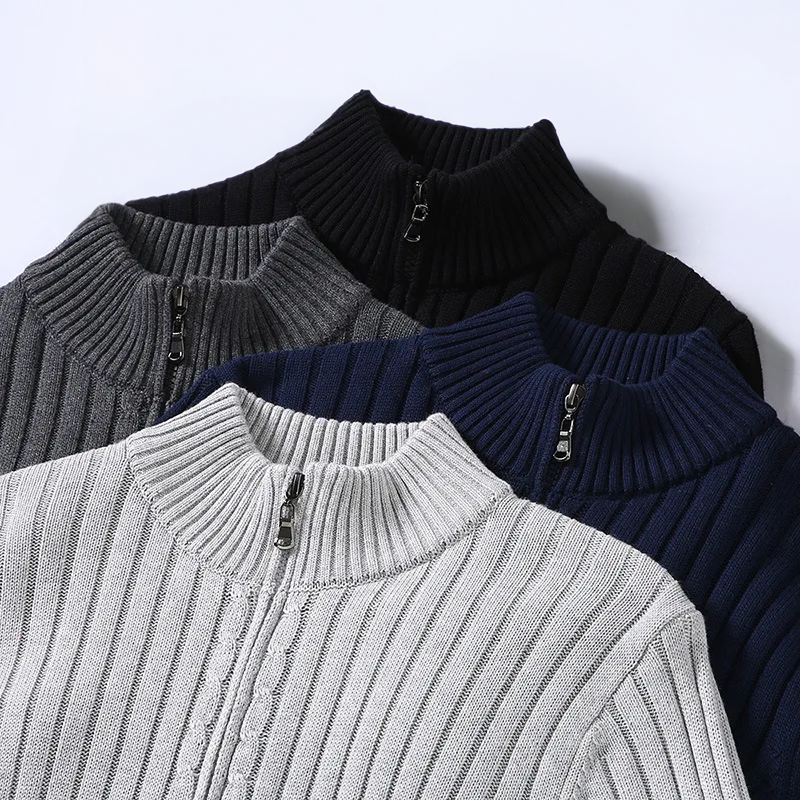 Men's Casual Zip Cardigan
