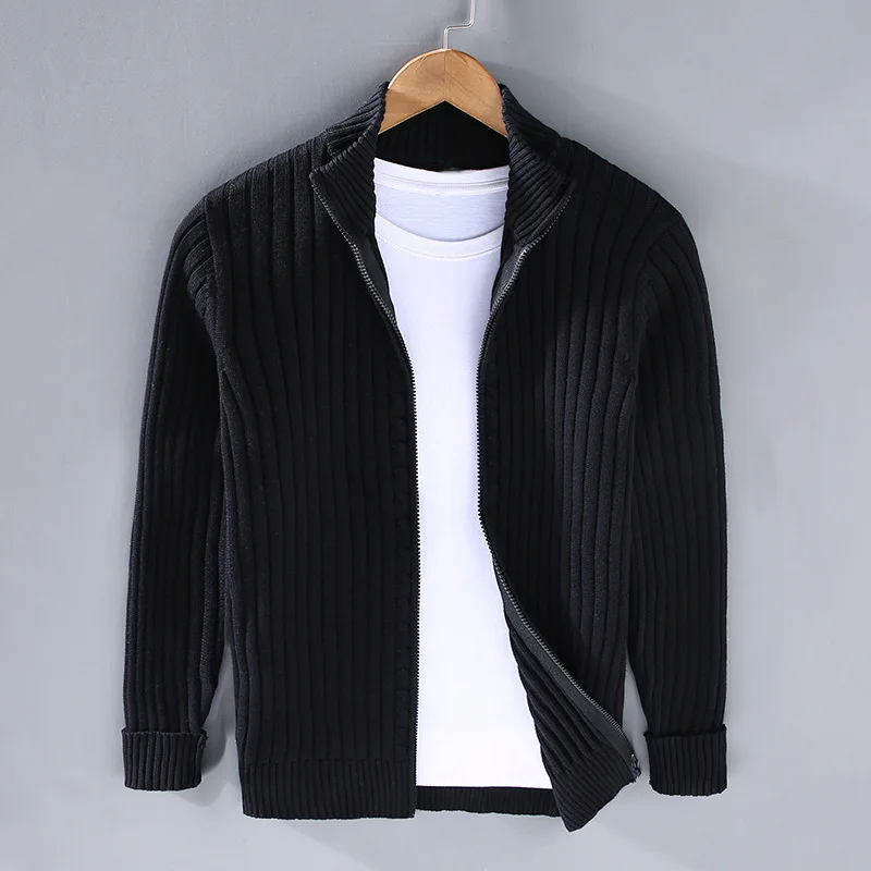 Men's Casual Zip Cardigan