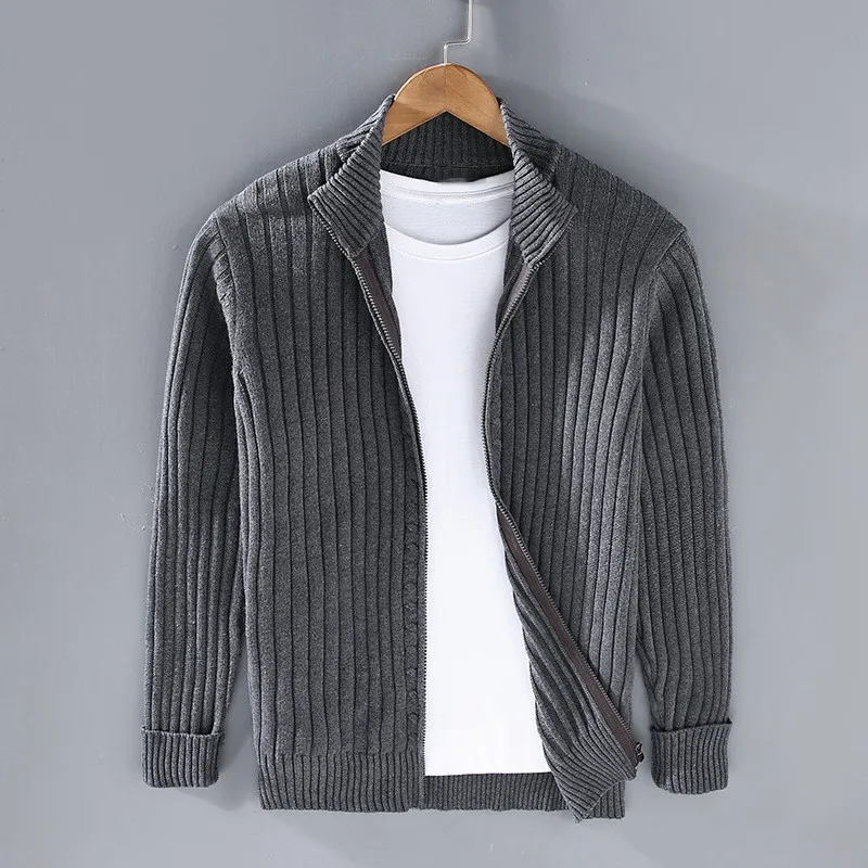 Men's Casual Zip Cardigan