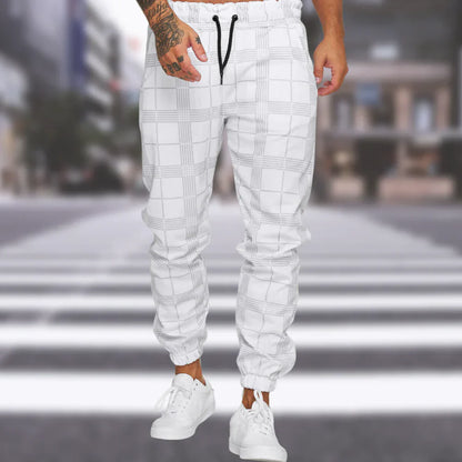 Men's Checked Trousers Comfortable Stylish High Quality Fabric