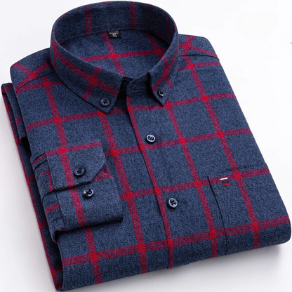 Men's Checkered Casual Cotton Shirt