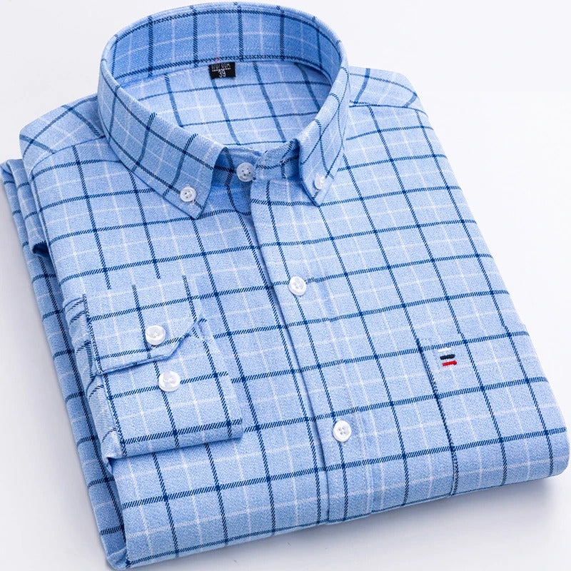 Men's Checkered Casual Cotton Shirt