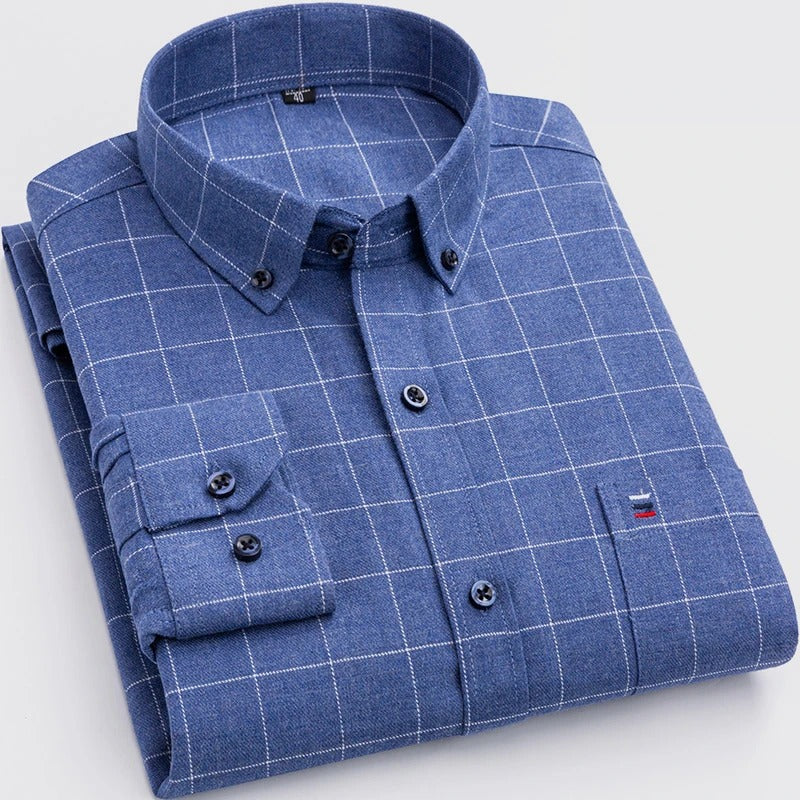 Men's Checkered Casual Cotton Shirt