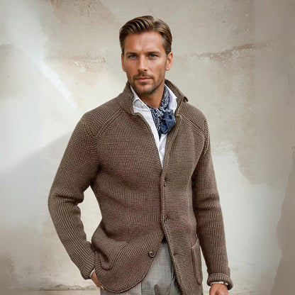 Men's Classic Cardigan With Button Closure