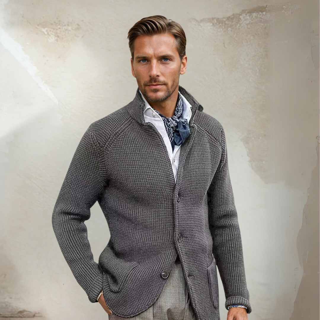 Men's Classic Cardigan With Button Closure