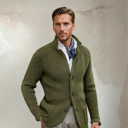 Men's Classic Cardigan With Button Closure