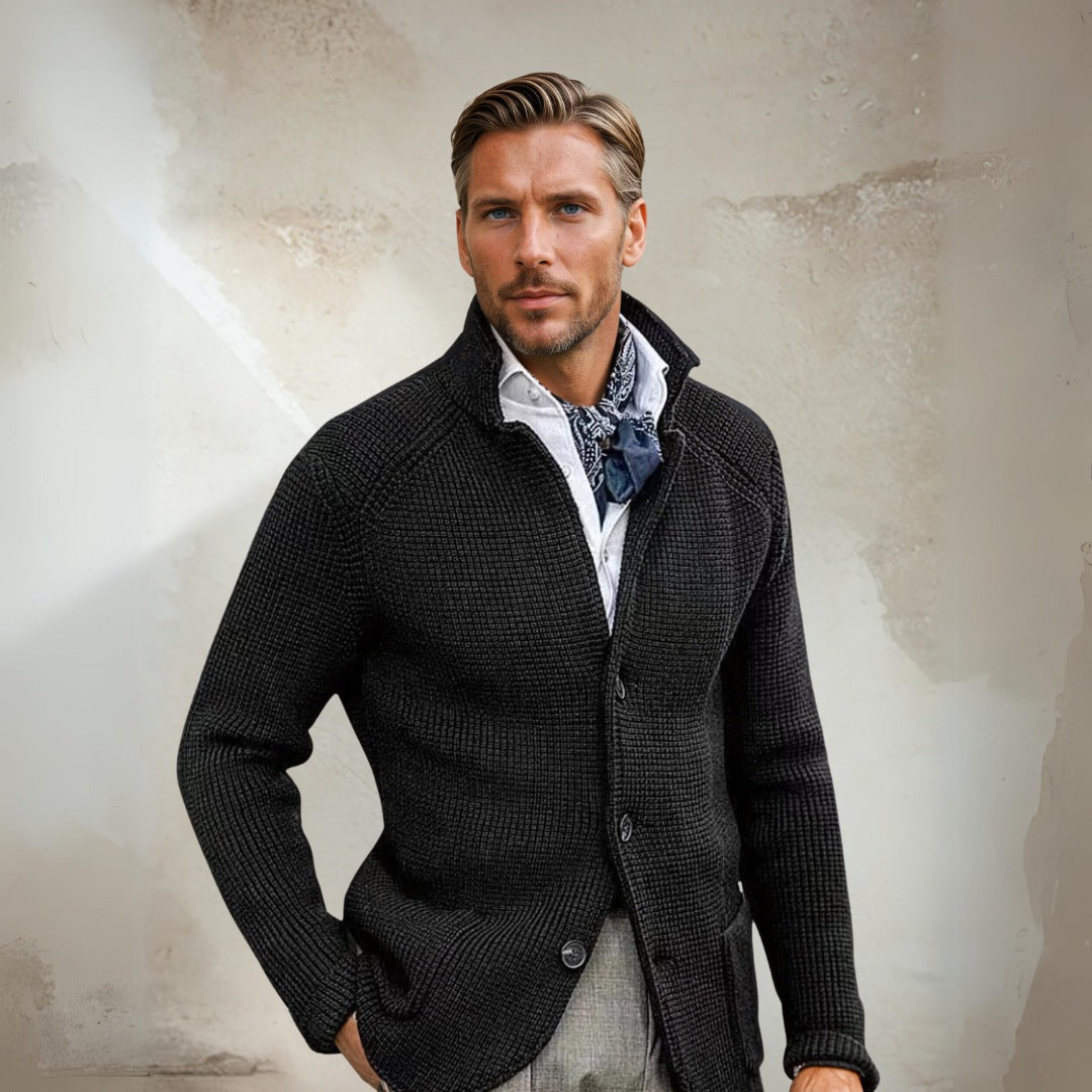 Men's Classic Cardigan With Button Closure