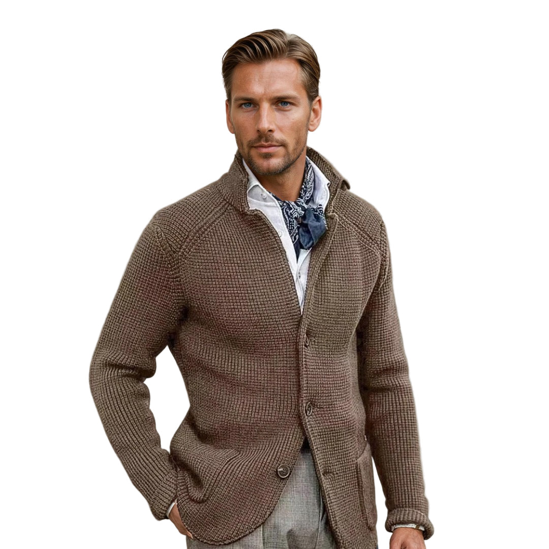 Men's Classic Cardigan With Button Closure