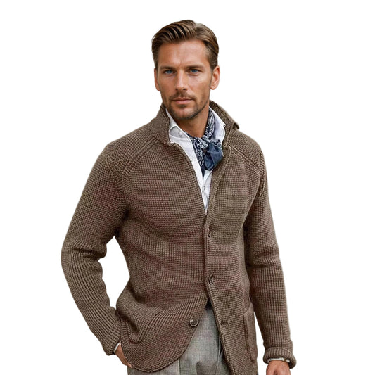 Men's Classic Cardigan With Button Closure