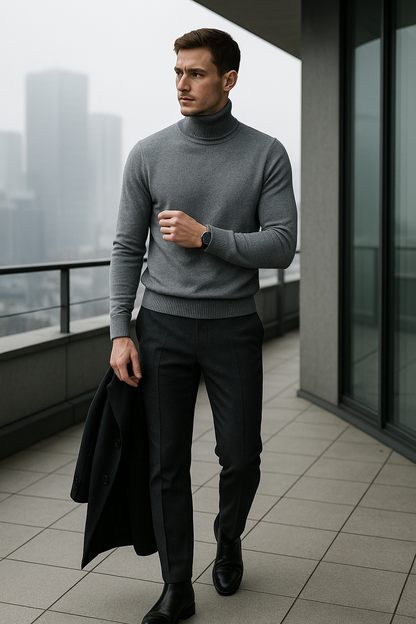 Men's Col and Ribbed Sweater