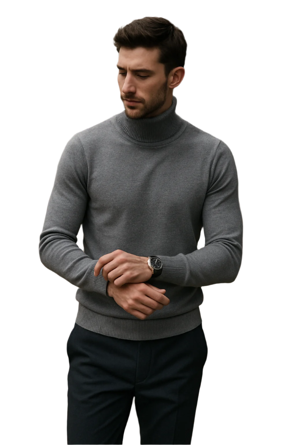 Men's Col and Ribbed Sweater