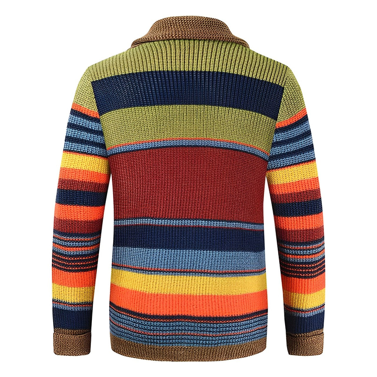 Men's Colourblocked Cardigan With Shawl Collar