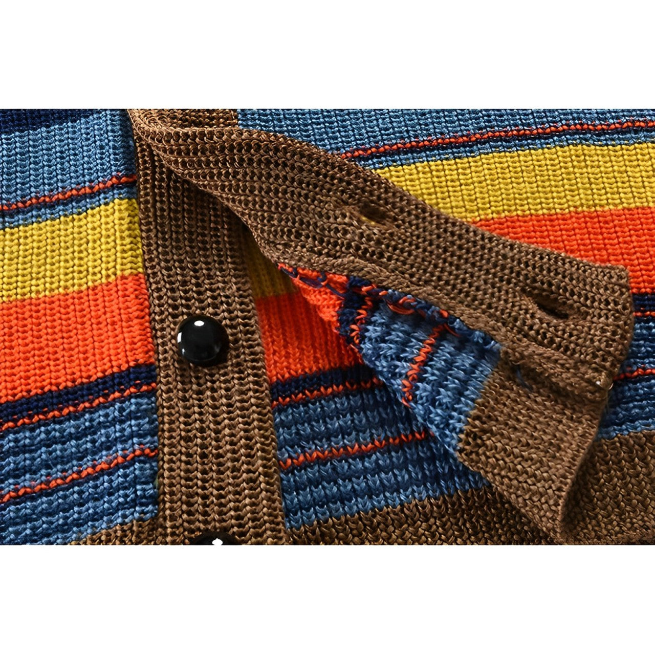 Men's Colourblocked Cardigan With Shawl Collar