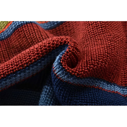 Men's Colourblocked Cardigan With Shawl Collar