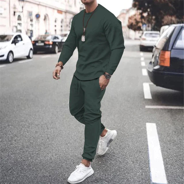 Men's Comfortable Cotton Round Neck Set