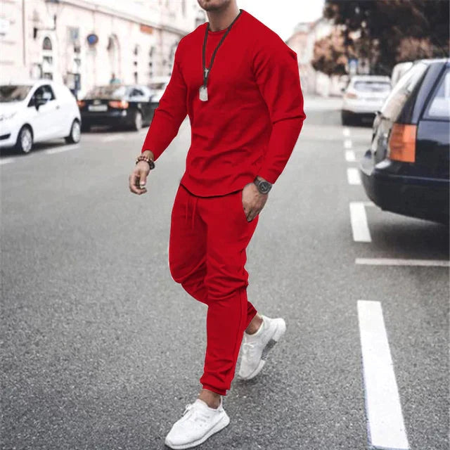 Men's Comfortable Cotton Round Neck Set