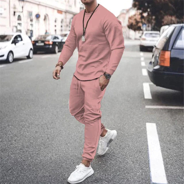 Men's Comfortable Cotton Round Neck Set