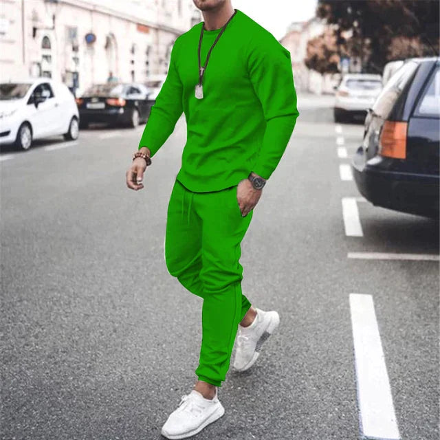 Men's Comfortable Cotton Round Neck Set