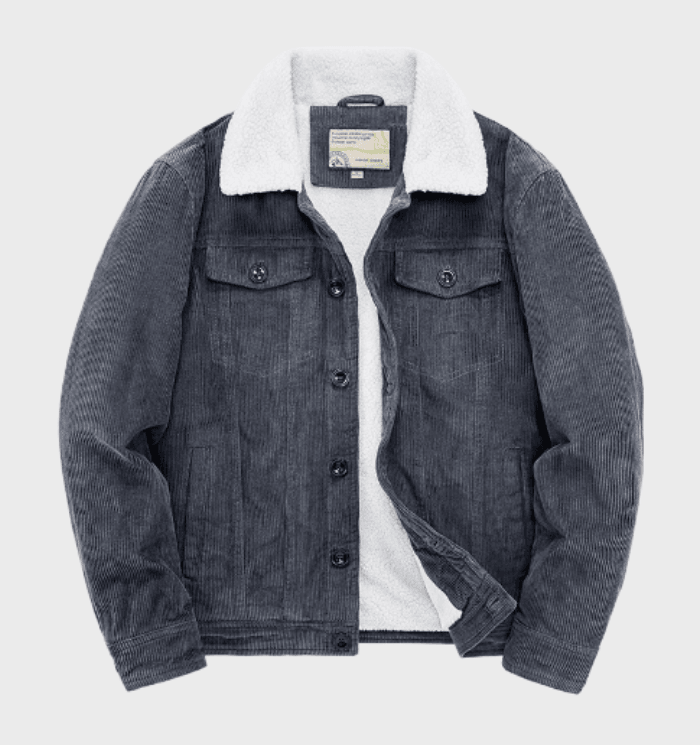 Men's Corduroy Jacket with Sherpa Lining