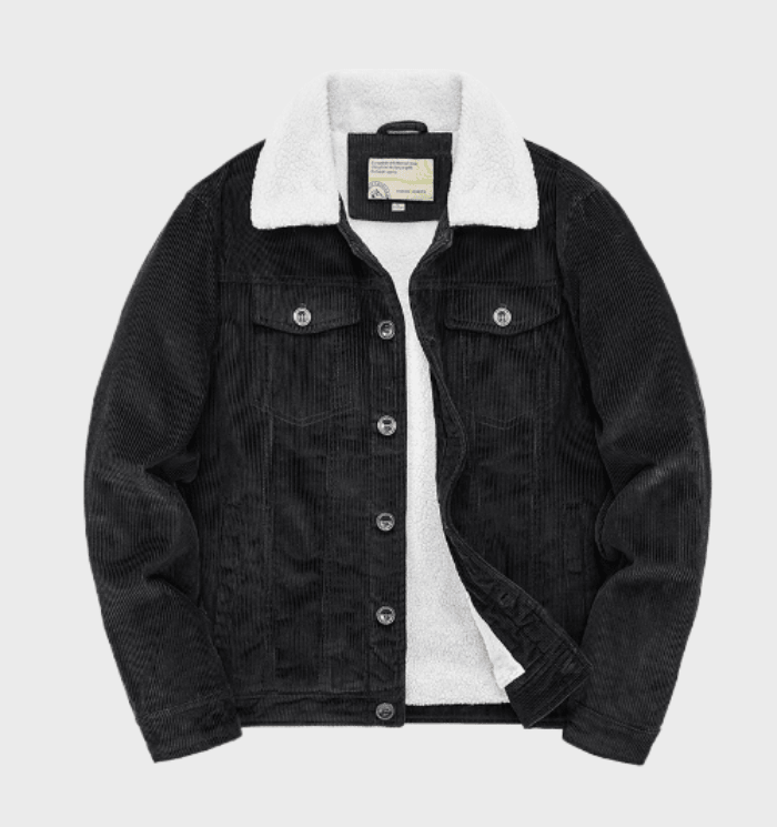 Men's Corduroy Jacket with Sherpa Lining